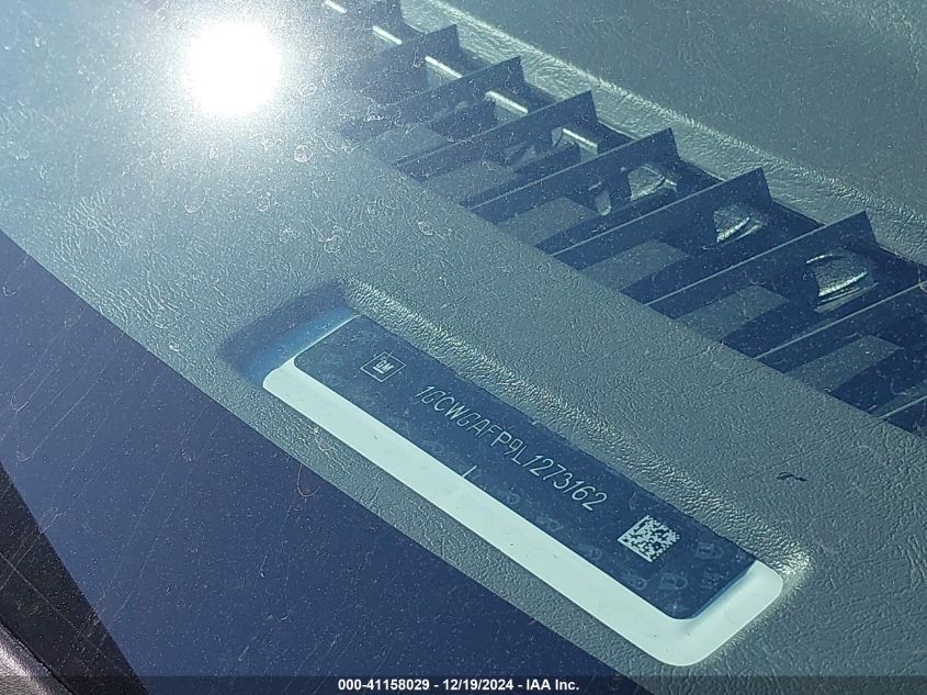 2020 Chevrolet Express Cargo Rwd 2500 Regular Wheelbase Wt VIN: 1GCWGAFP9L1273162 Lot: 41158029