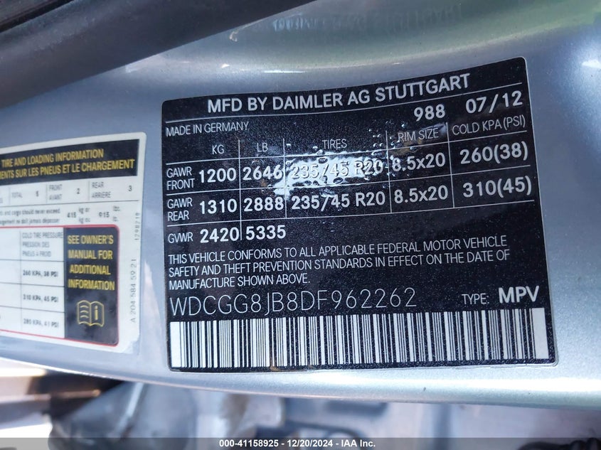 2013 MERCEDES-BENZ GLK 350 4MATIC - WDCGG8JB8DF962262