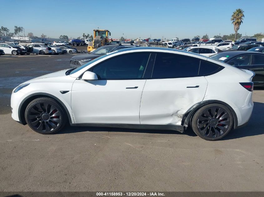 2023 Tesla Model Y Performance Dual Motor All-Wheel Drive VIN: 7SAYGDEFXPF801908 Lot: 41158953