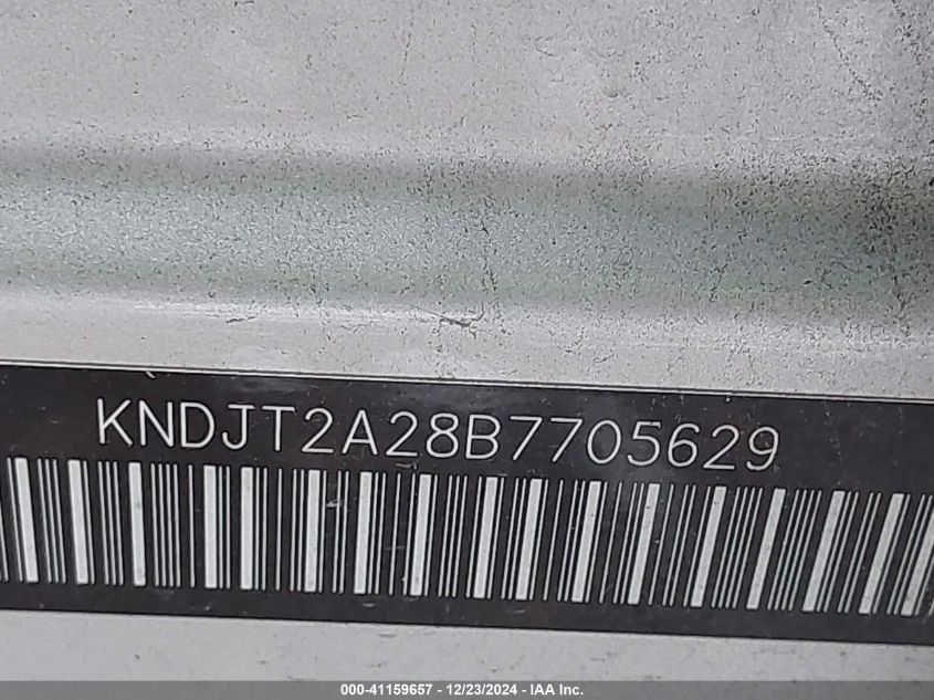 2011 Kia Soul + VIN: KNDJT2A28B7705629 Lot: 41159657