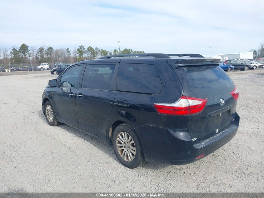 Vin: 5tdyz3dc8hs790851, lot: 41650768, toyota sienna xle/limited 20173