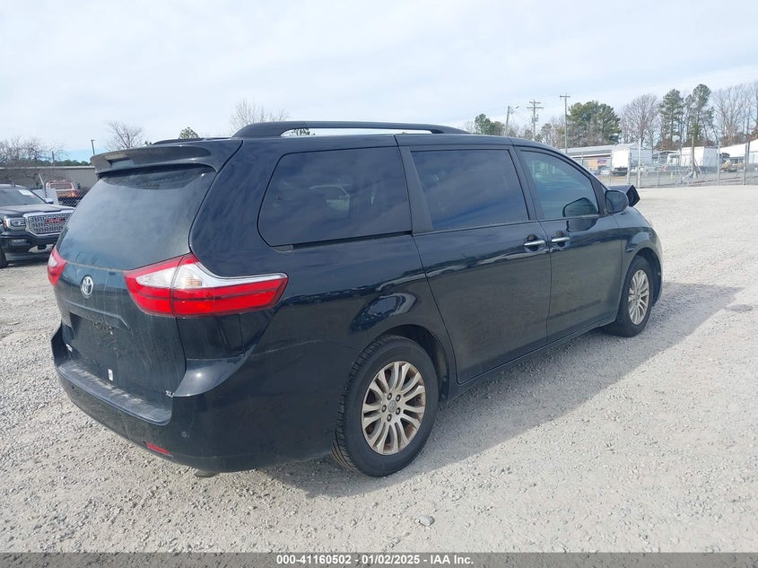 Vin: 5tdyz3dc8hs790851, lot: 41650768, toyota sienna xle/limited 20174