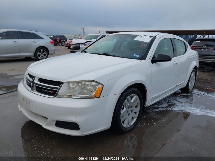 2012 DODGE AVENGER VIN: 1C3CDZAG1CN251932