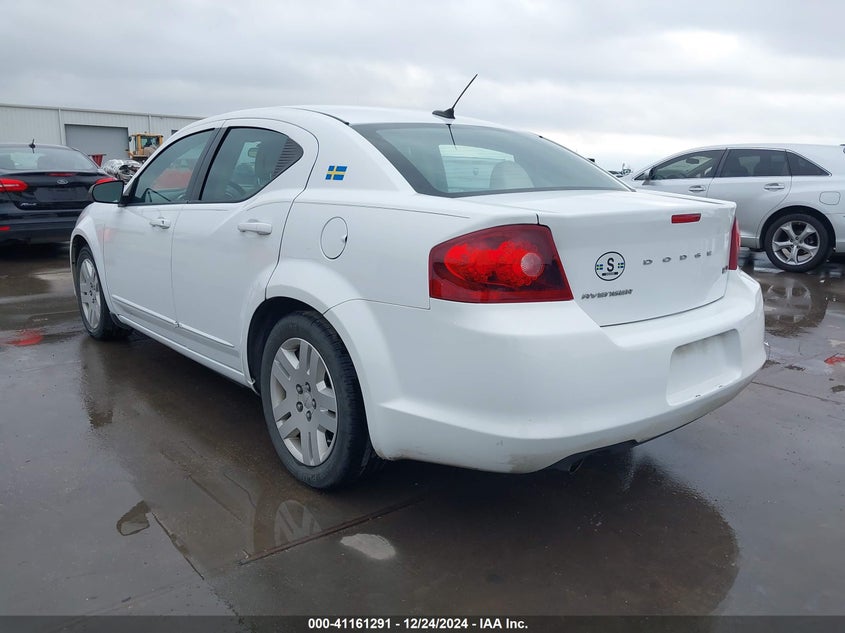 2012 DODGE AVENGER VIN: 1C3CDZAG1CN251932