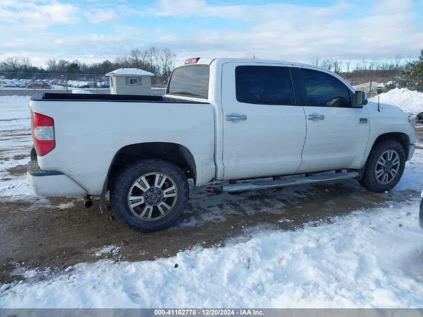 2018 Toyota Tundra Platinum 5.7L V8 VIN: 5TFAY5F12JX737641 Lot: 41162778