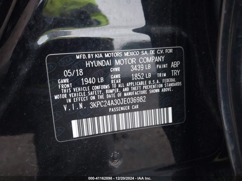 2018 HYUNDAI ACCENT SE - 3KPC24A30JE036982