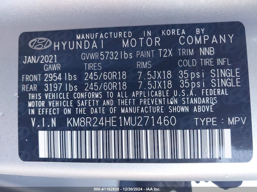 2021 HYUNDAI PALISADE SEL - KM8R24HE1MU271460