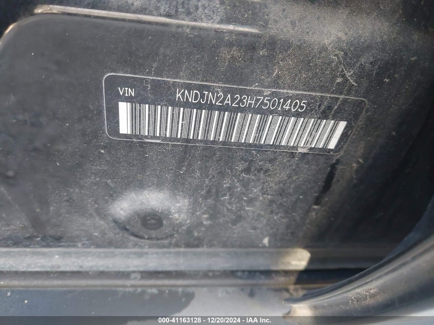 2017 KIA SOUL VIN: KNDJN2A23H7501405