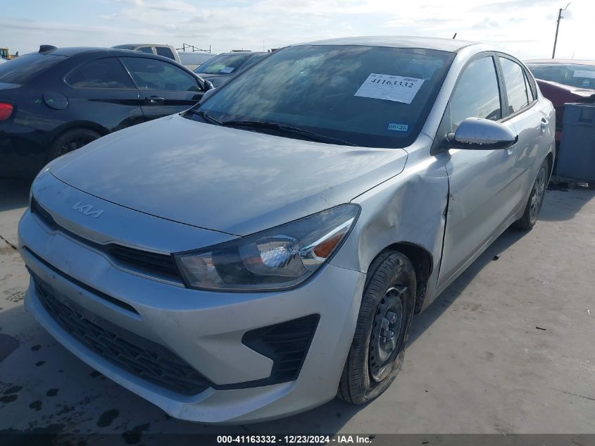 2022 Kia Rio S VIN: 3KPA24AD6NE490501 Lot: 41163332