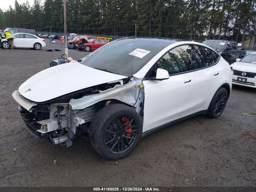 VIN 5YJYGDEE4MF173747 2021 TESLA MODEL Y no.2