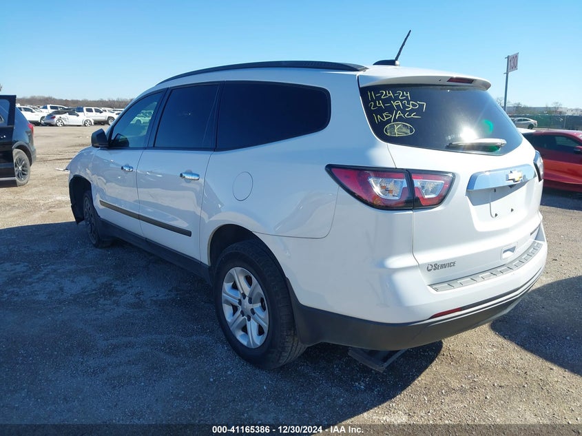 Vin: 1gnkrfed3gj344964, lot: 41655652, chevrolet traverse ls 20163