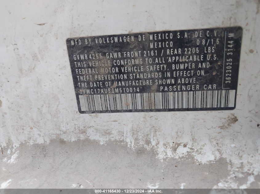 2016 VOLKSWAGEN GOLF SPORTWAGEN TSI SEL 4-DOOR - 3VWC17AU5GM510014