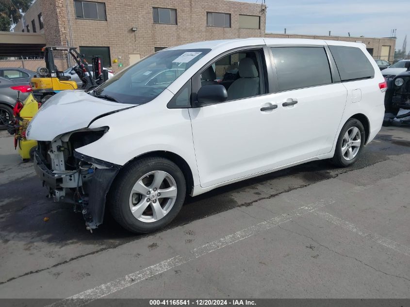 VIN 5TDZK3DC6DS280582 2013 Toyota Sienna, L V6 7 Pa... no.2