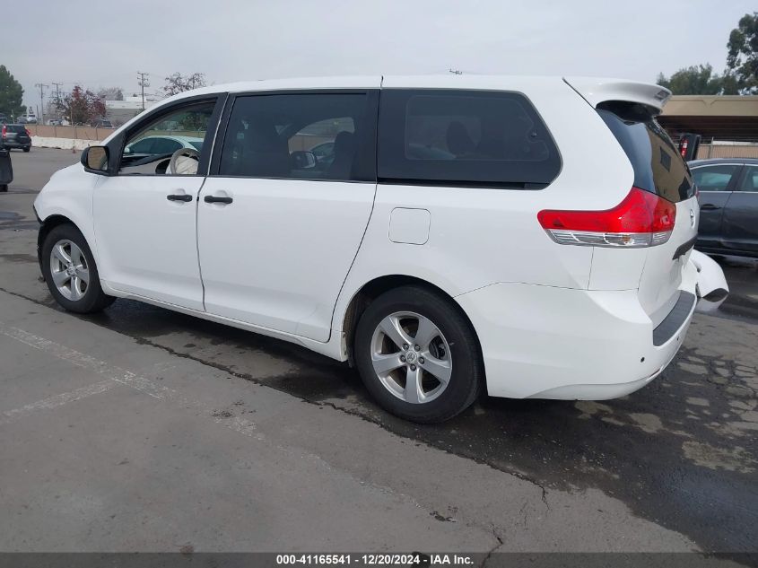 VIN 5TDZK3DC6DS280582 2013 Toyota Sienna, L V6 7 Pa... no.3