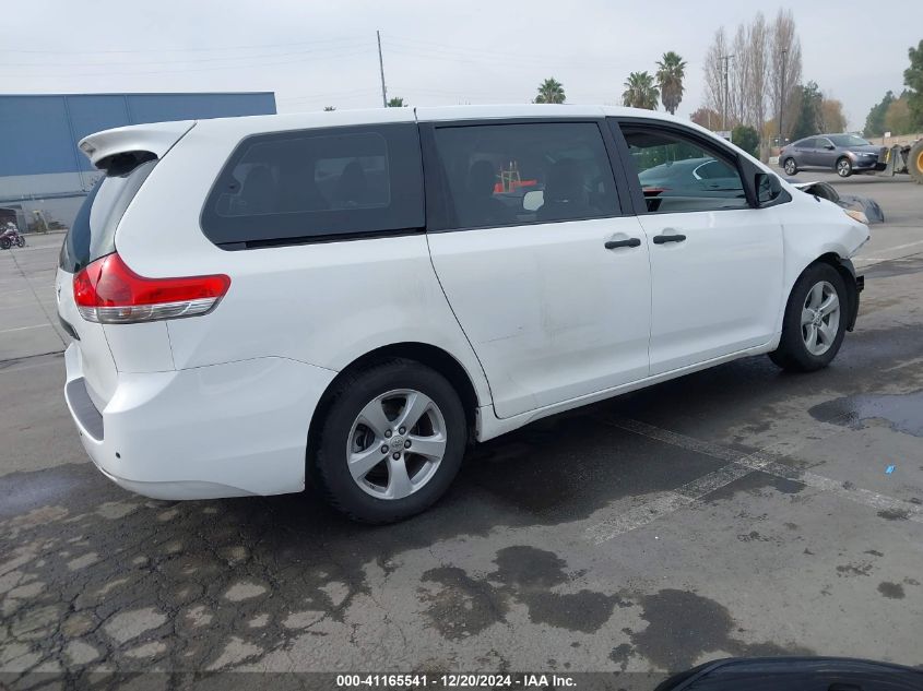 VIN 5TDZK3DC6DS280582 2013 Toyota Sienna, L V6 7 Pa... no.4