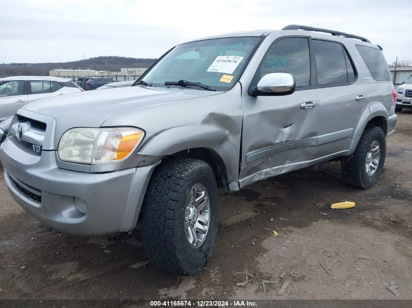 2007 Toyota Sequoia Limited V8 VIN: 5TDBT48A67S290000 Lot: 41165674