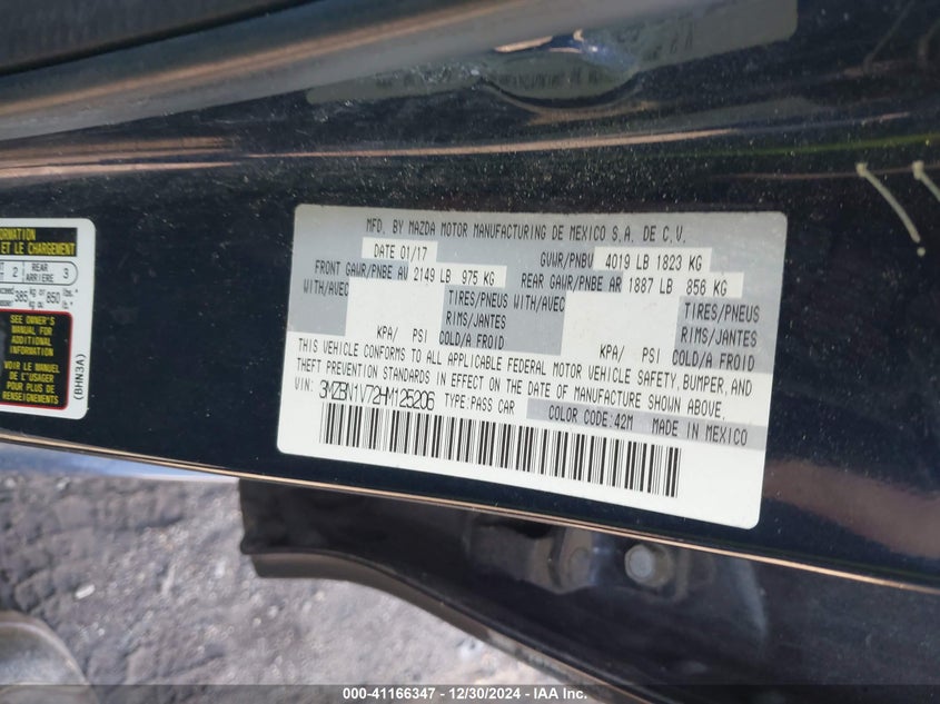 2017 MAZDA MAZDA3 TOURING - 3MZBN1V72HM125206