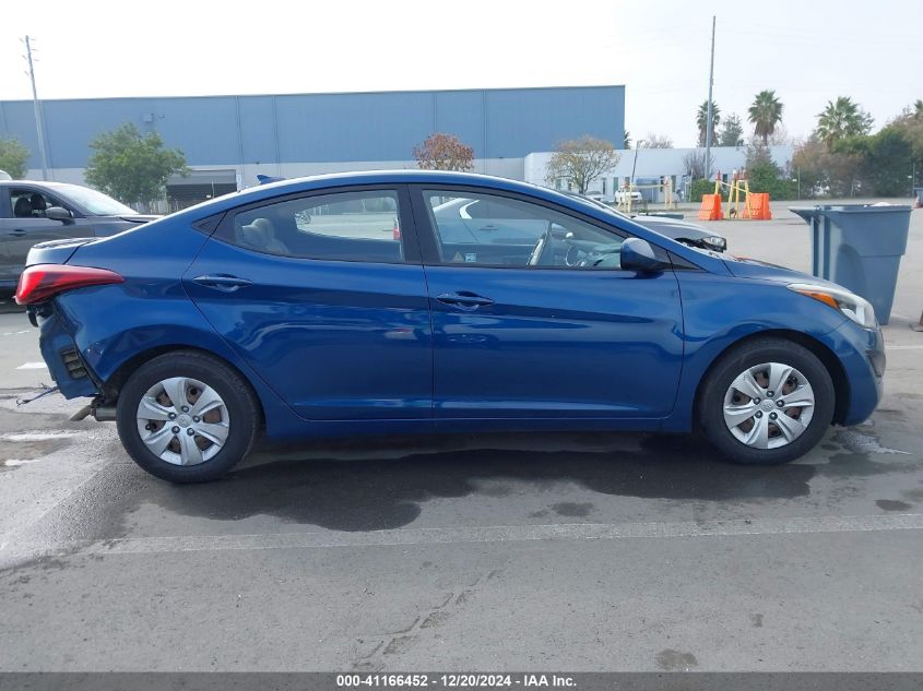 2016 Hyundai Elantra Se VIN: KMHDH4AE1GU645055 Lot: 41166452