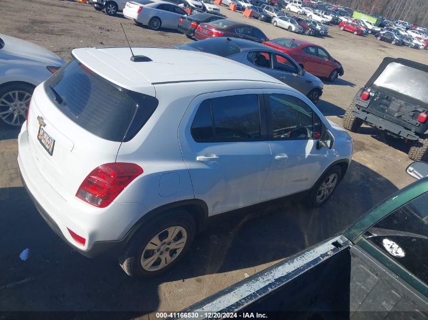 VIN KL7CJKSB7JB509770 2018 CHEVROLET TRAX LS
