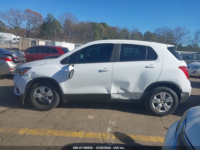 2018 Chevrolet Trax Ls VIN: KL7CJKSB7JB509770 Lot: 41166530