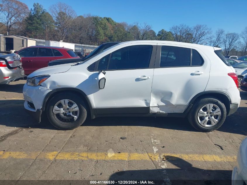 2018 Chevrolet Trax Ls VIN: KL7CJKSB7JB509770 Lot: 41166530