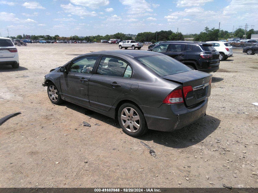 2009 Honda Civic Lx grey sedan gasoline 2HGFA16579H343673 photo #4