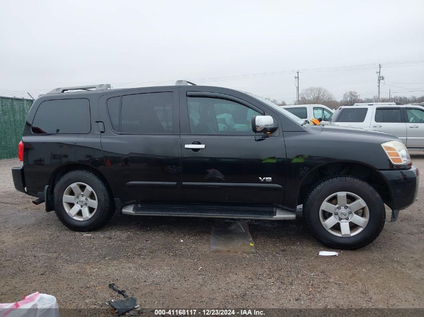 2005 Nissan Armada Se/Le VIN: 5N1AA08B75N740349 Lot: 41168117