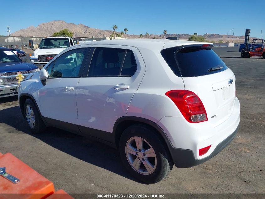 VIN 3GNCJKSB2LL163851 2020 Chevrolet Trax, Fwd Ls no.3