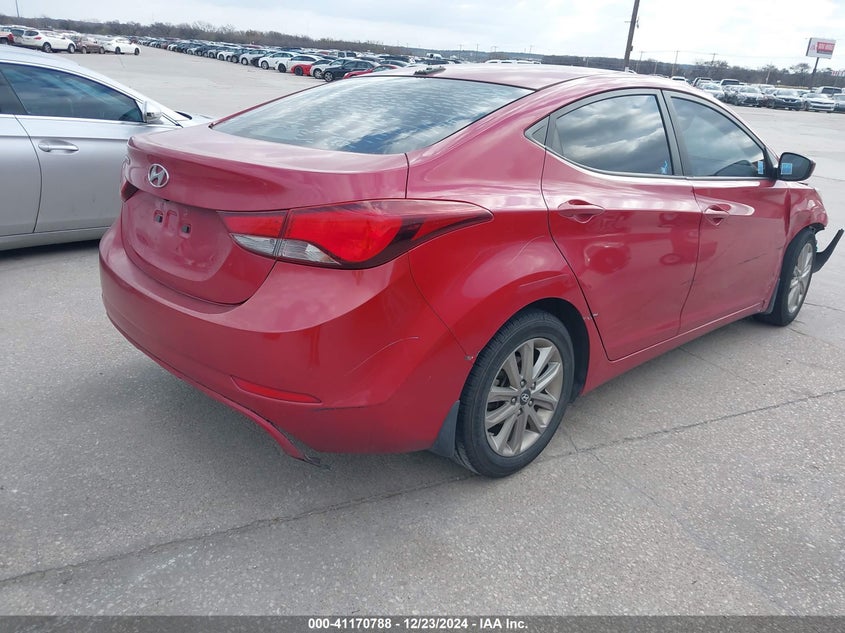 2016 HYUNDAI ELANTRA VIN: KMHDH4AE3GU518694