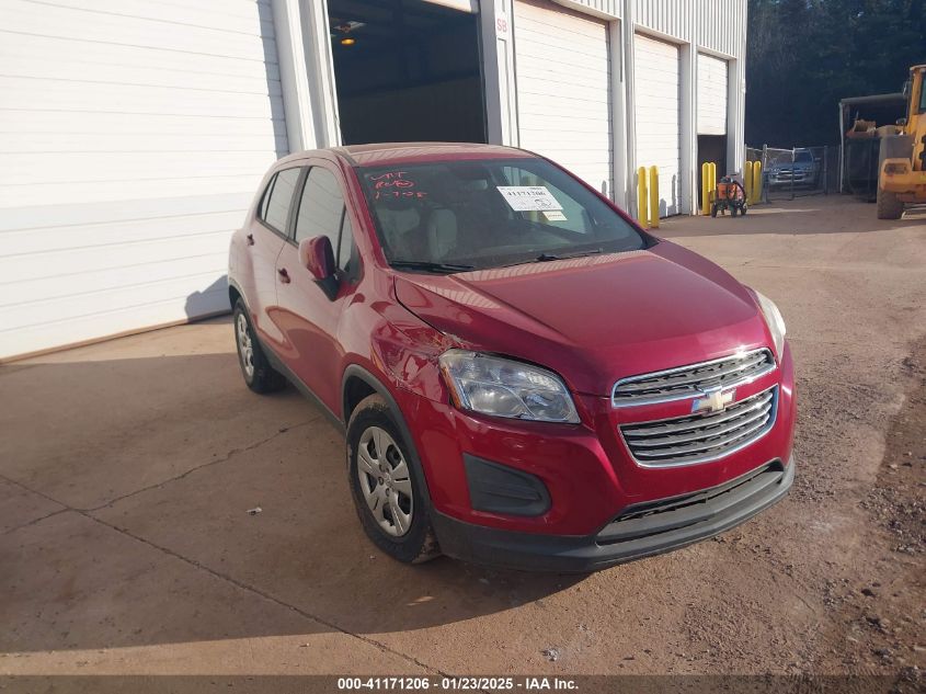 2015 Chevrolet Trax 1Ls VIN: KL7CJKSBXFB183812 Lot: 41171206