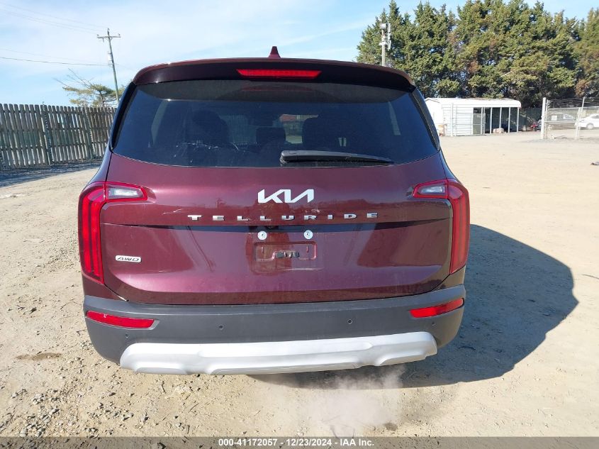 2022 Kia Telluride Lx VIN: 5XYP2DHC0NG283953 Lot: 41172057