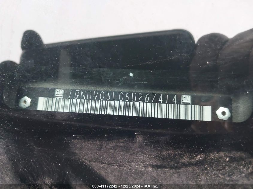 2005 Chevrolet Uplander VIN: 1GNDV03L05D267414 Lot: 41172242
