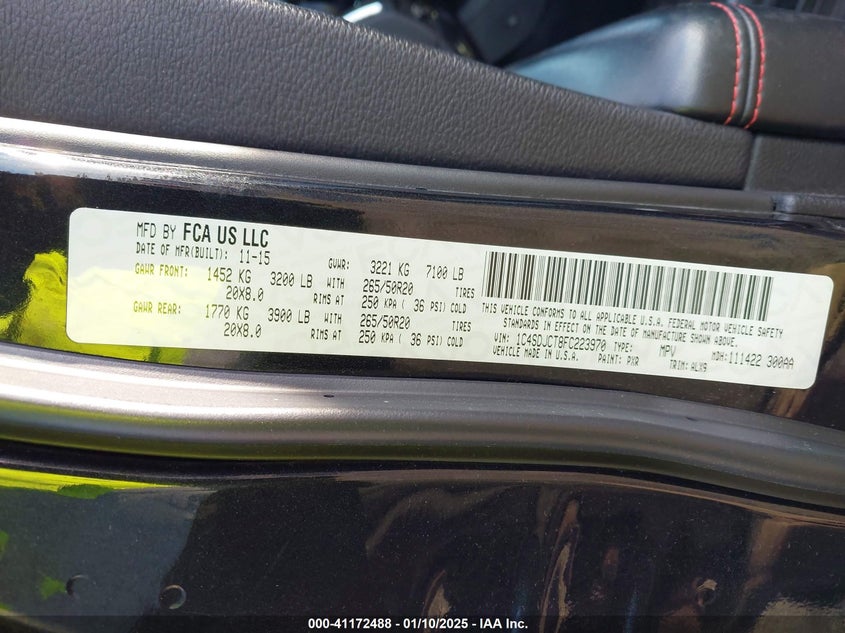 2015 DODGE DURANGO R/T - 1C4SDJCT8FC223970