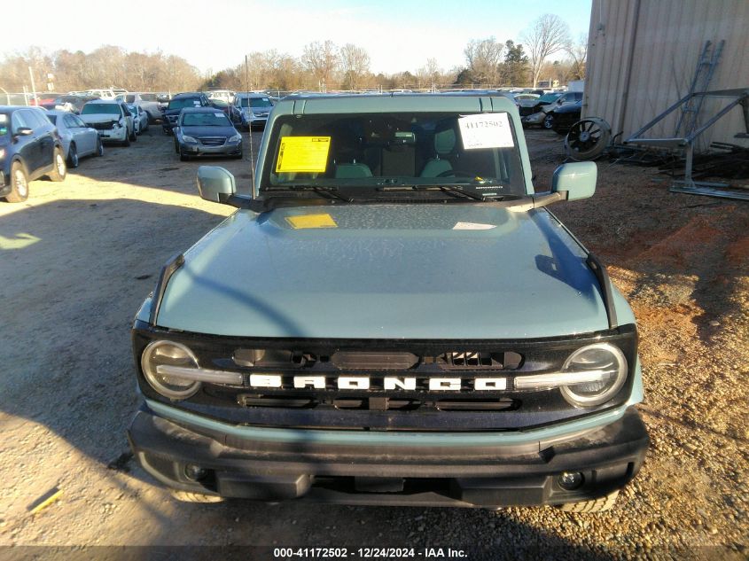 2021 Ford Bronco Outer Banks VIN: 1FMDE5BH0MLA80029 Lot: 41172502