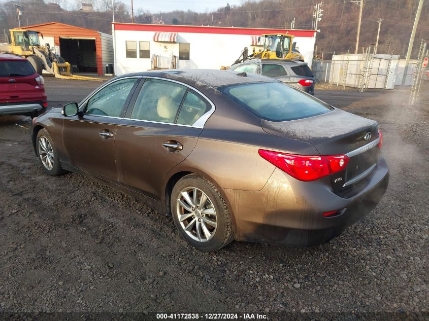 VIN JN1BV7AR5EM690573 2014 Infiniti Q50, Premium no.3