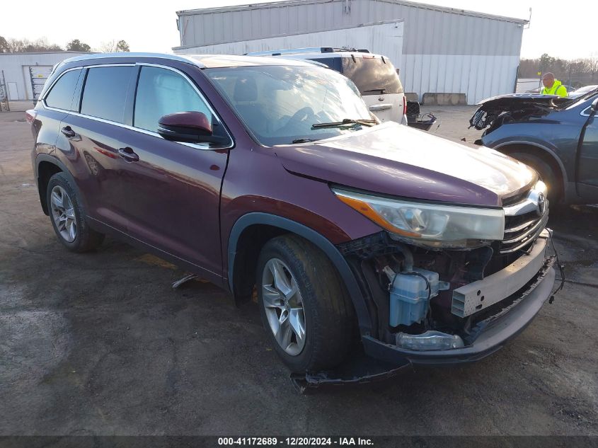 VIN 5TDDKRFH0FS099437 2015 Toyota Highlander, Limit... no.1