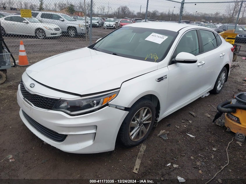 Vin: knagt4l38g5098529, lot: 41663625, kia optima lx 20162