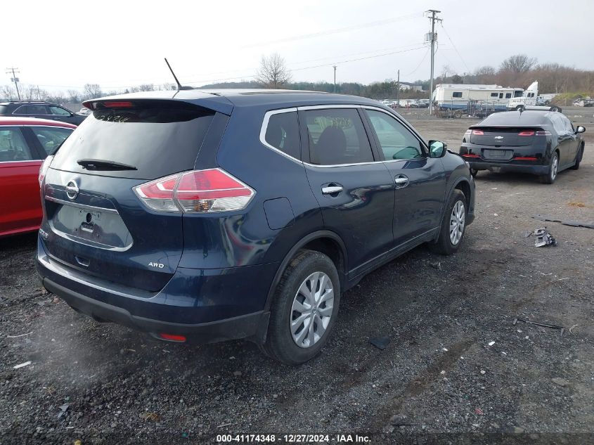 VIN 5N1AT2MKXFC914259 2015 Nissan Rogue, S no.4