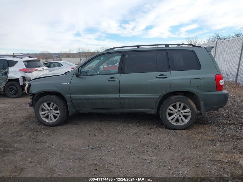 2007 Toyota Highlander Hybrid V6 VIN: JTEEW21A270035667 Lot: 41174496