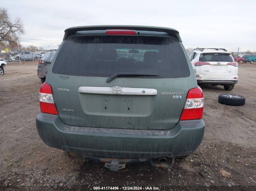 2007 Toyota Highlander Hybrid V6 VIN: JTEEW21A270035667 Lot: 41174496