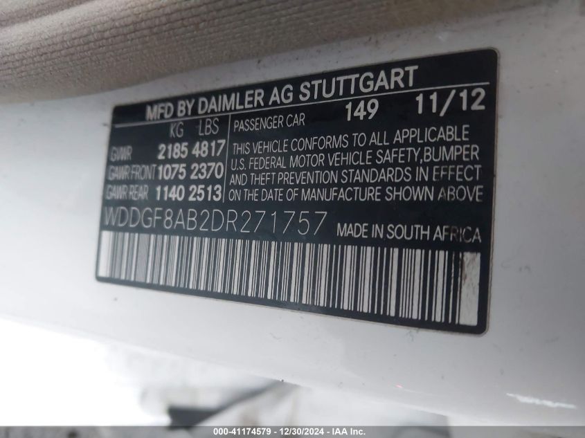 VIN WDDGF8AB2DR271757 2013 Mercedes-Benz C 300, Lux... no.9