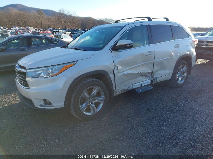 VIN 5TDDKRFH5FS078079 2015 Toyota Highlander, Limit... no.2