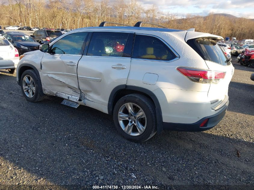 2015 TOYOTA HIGHLANDER LIMITED V6 - 5TDDKRFH5FS078079