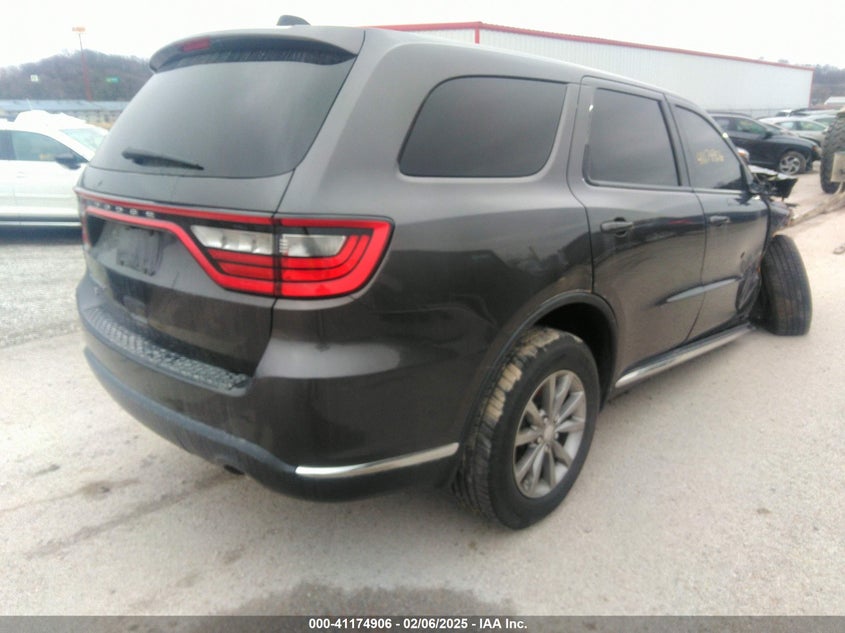 Vin: 1c4rdjagxjc143602, lot: 41665196, dodge durango sxt awd 20184