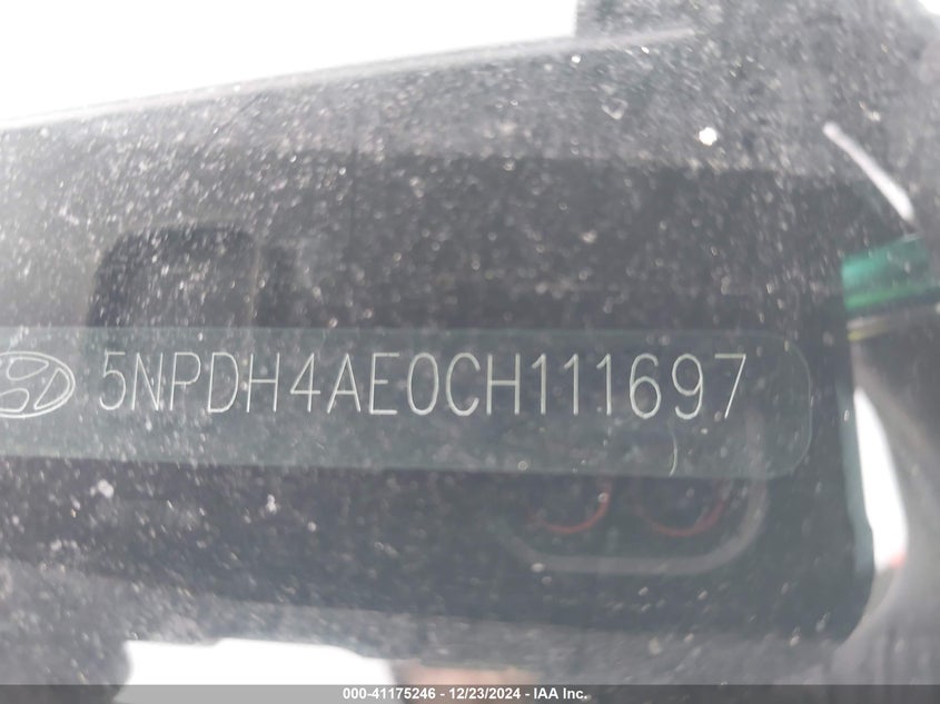 2012 HYUNDAI ELANTRA VIN: 5NPDH4AE0CH111697