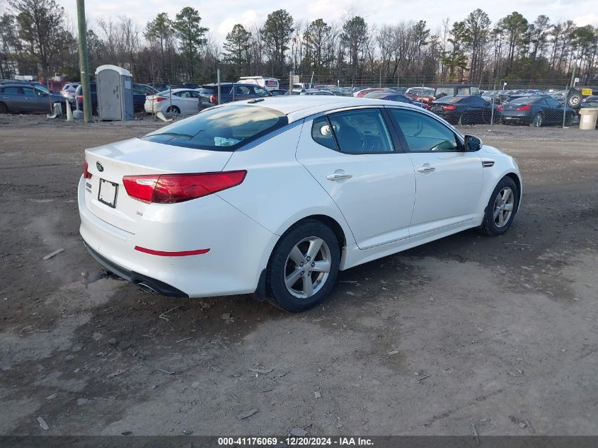 VIN 5XXGM4A75FG383236 2015 KIA Optima, LX no.4