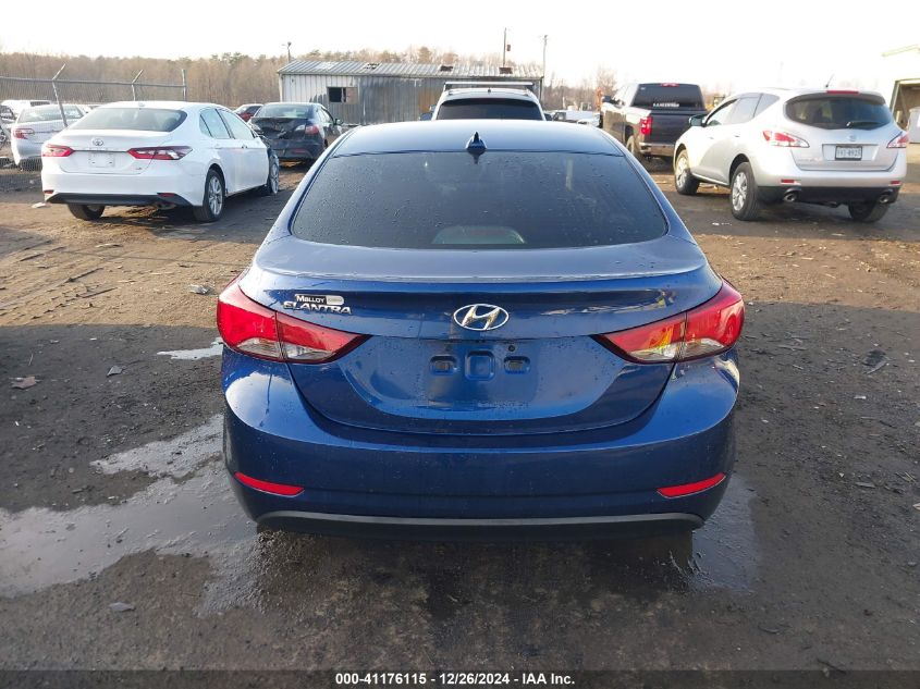 2016 Hyundai Elantra Value Edition VIN: 5NPDH4AEXGH729664 Lot: 41176115