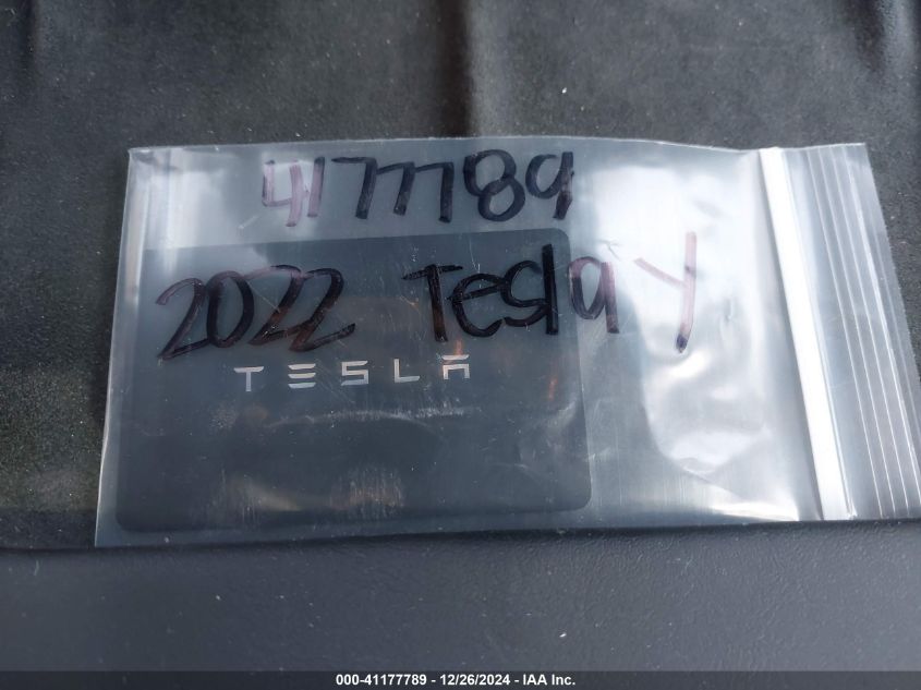 VIN 7SAYGDEF2NF512518 2022 Tesla Model Y, Performan... no.11