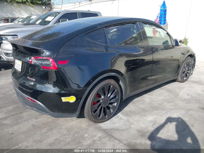 VIN 7SAYGDEF2NF512518 2022 Tesla Model Y, Performan... no.4