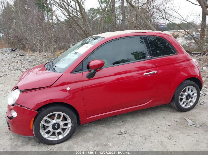 2015 Fiat 500C Pop VIN: 3C3CFFDR0FT685673 Lot: 41178016